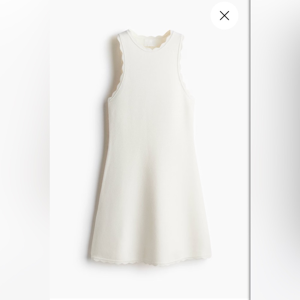 H&M SCALLOPED MINI DRESS - Picture 5 of 6